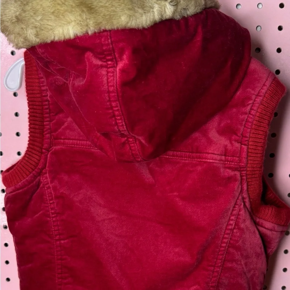 Old Navy Velvet Vest with Faux Fur Collar. Size Small. Great condition. Fall